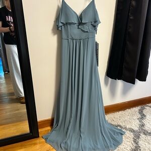 Morilee 21601 Romantic Ruffle Bridesmaid Dress - Color Deep Sea - 6 long length